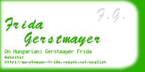frida gerstmayer business card